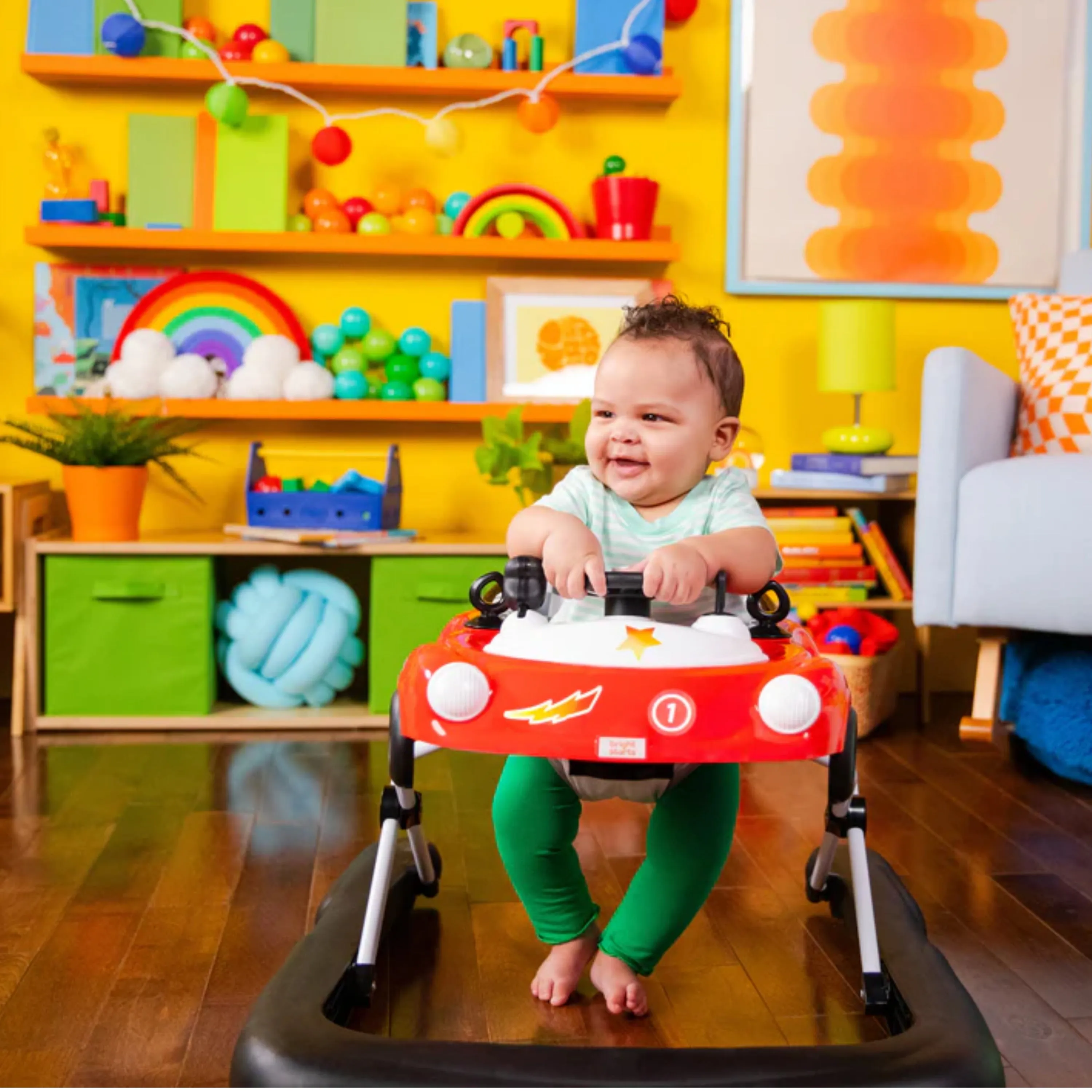 Bright Starts Little Speedster 3 in 1 Car Walker Red Racer