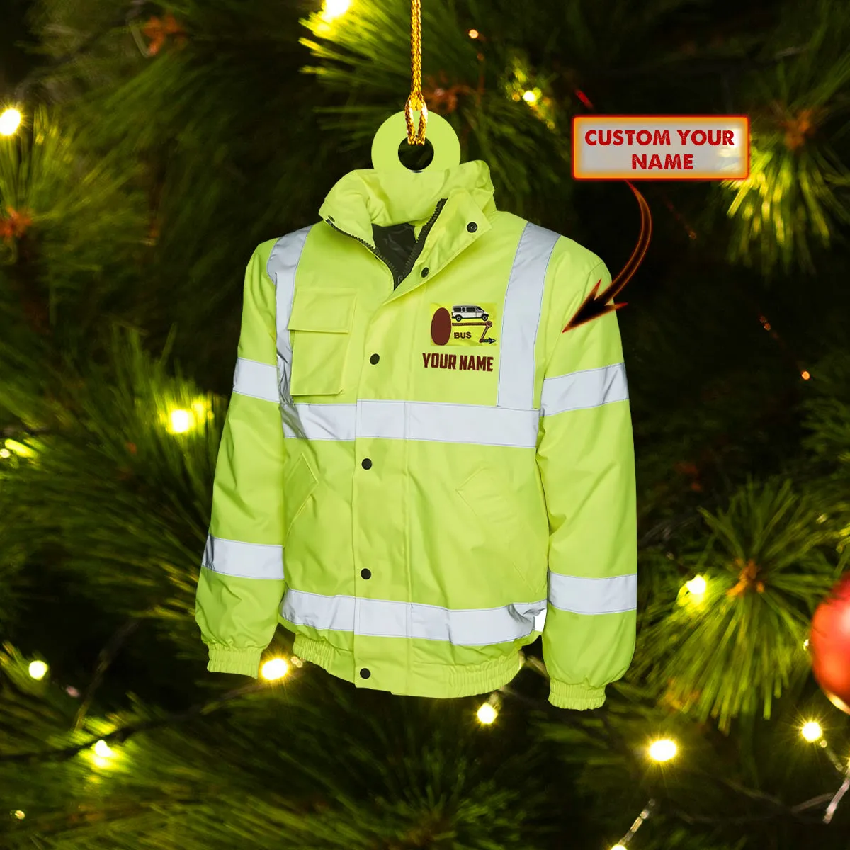 Bus Driver - Custom Shaped Ornament