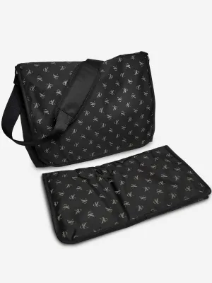 Calvin Klein Baby CK AOP Messenger Changing Bag in Black (43cm)
