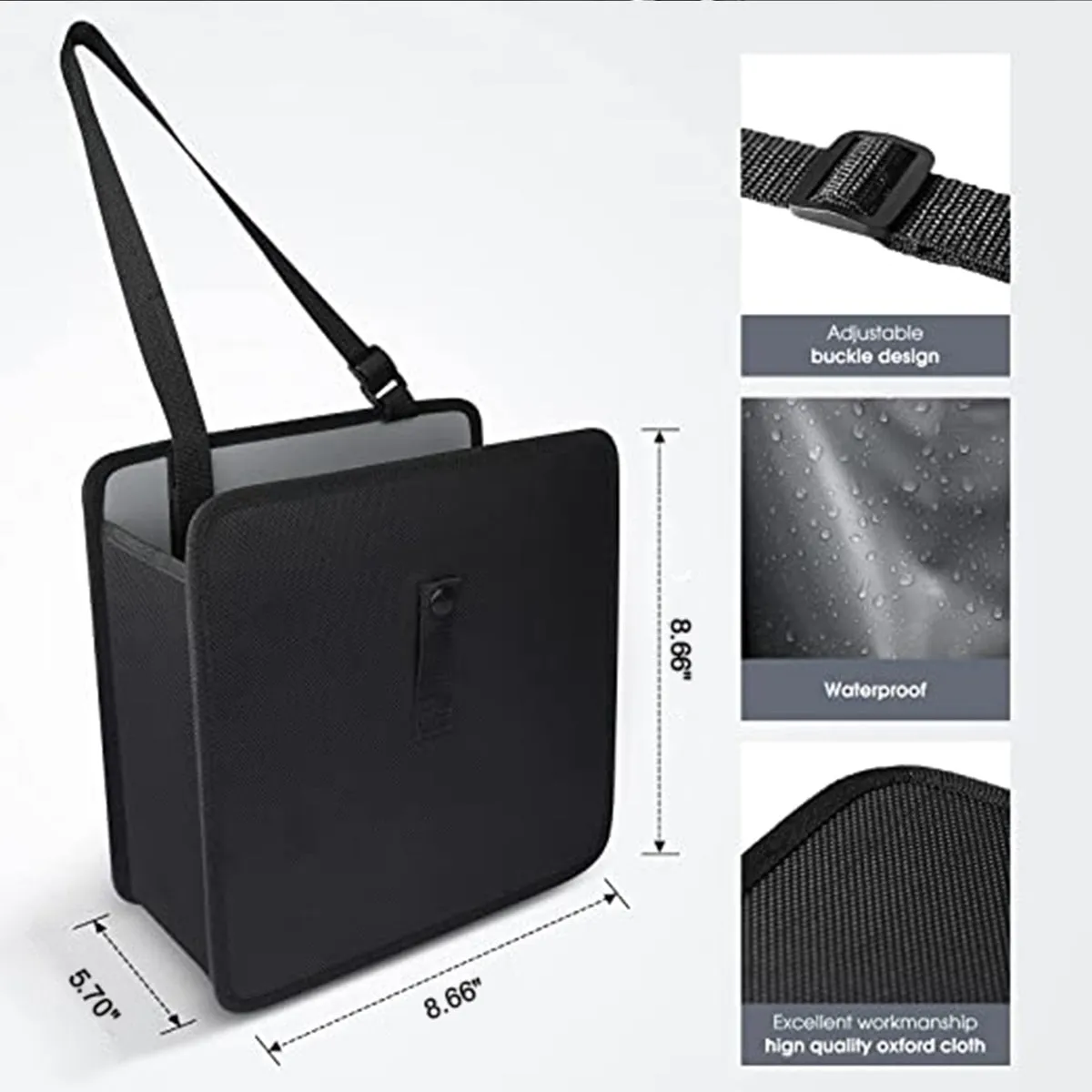 Car Trash Can, Custom Fit For Your Cars, Waterproof Foldable Auto Garbage Bag, Leak-Proof Car Organizer and Storage Bag, Car Garbage Can Hanging
