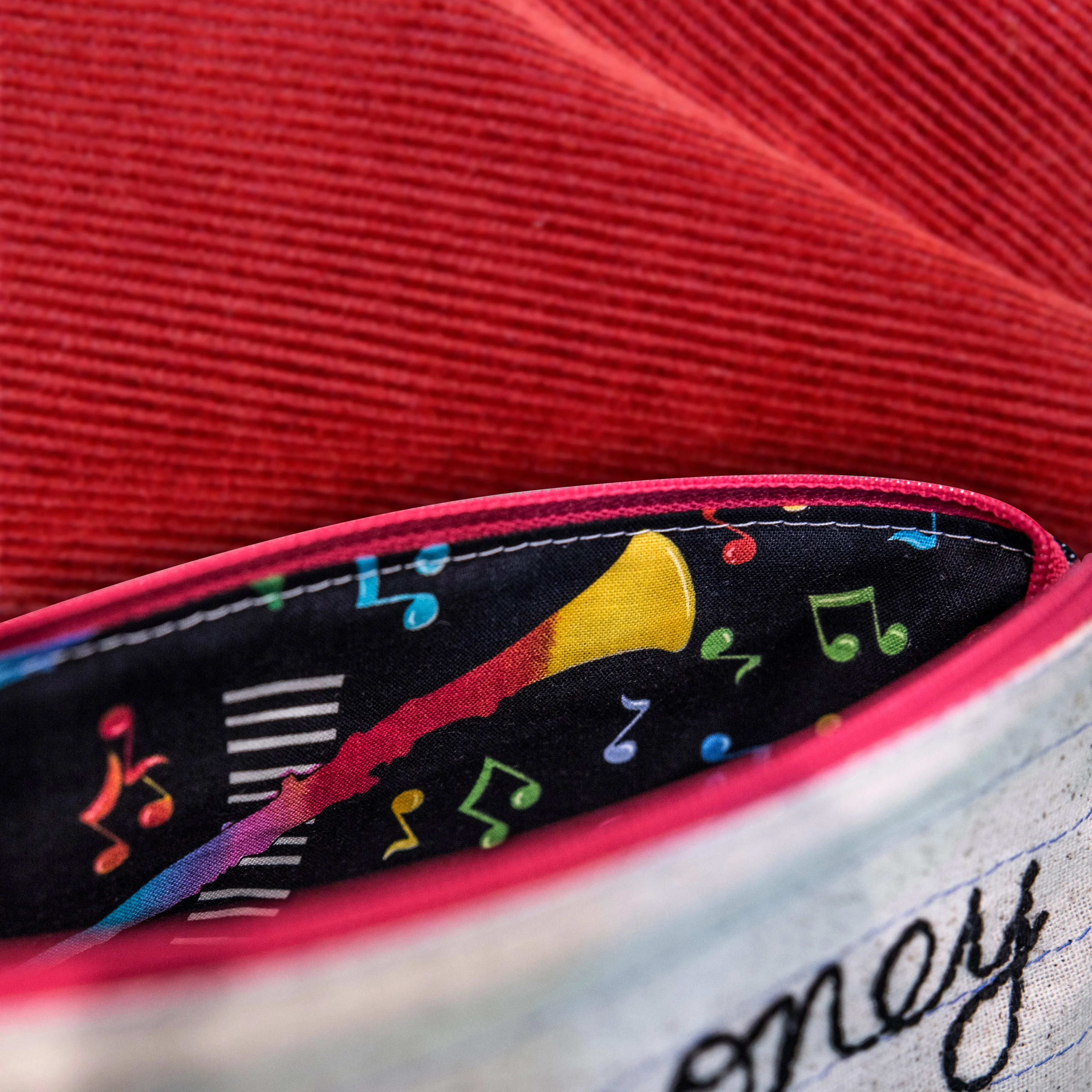 Concert Money Embroidered Pencil Pouch