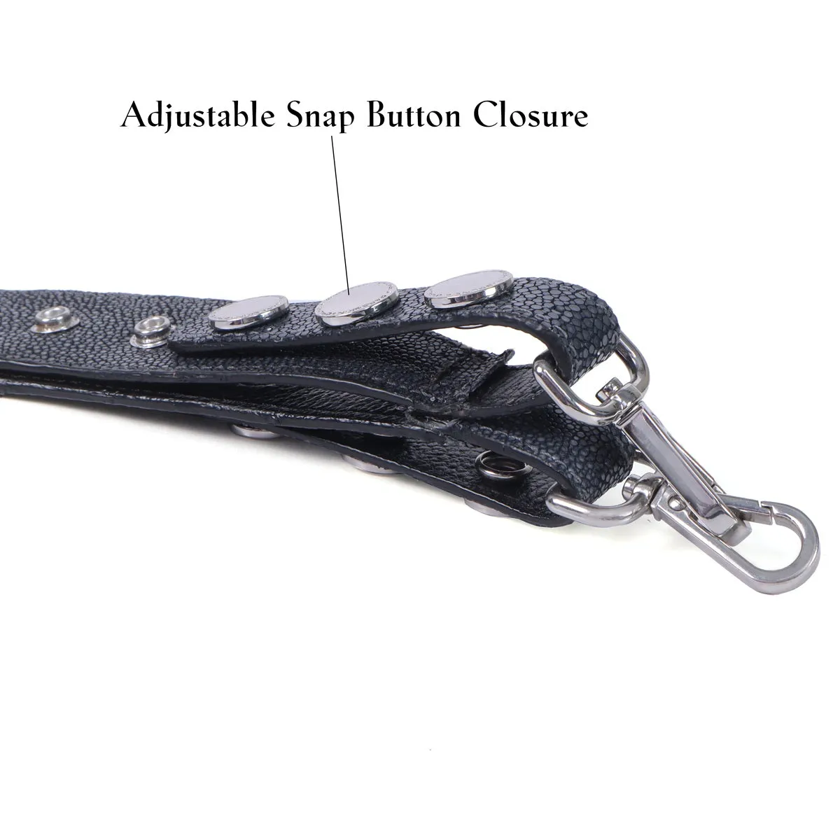 Double Shoulder Harness Side Bag in Stingray Leather