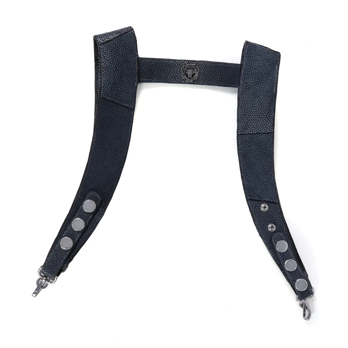 Double Shoulder Harness Side Bag in Stingray Leather