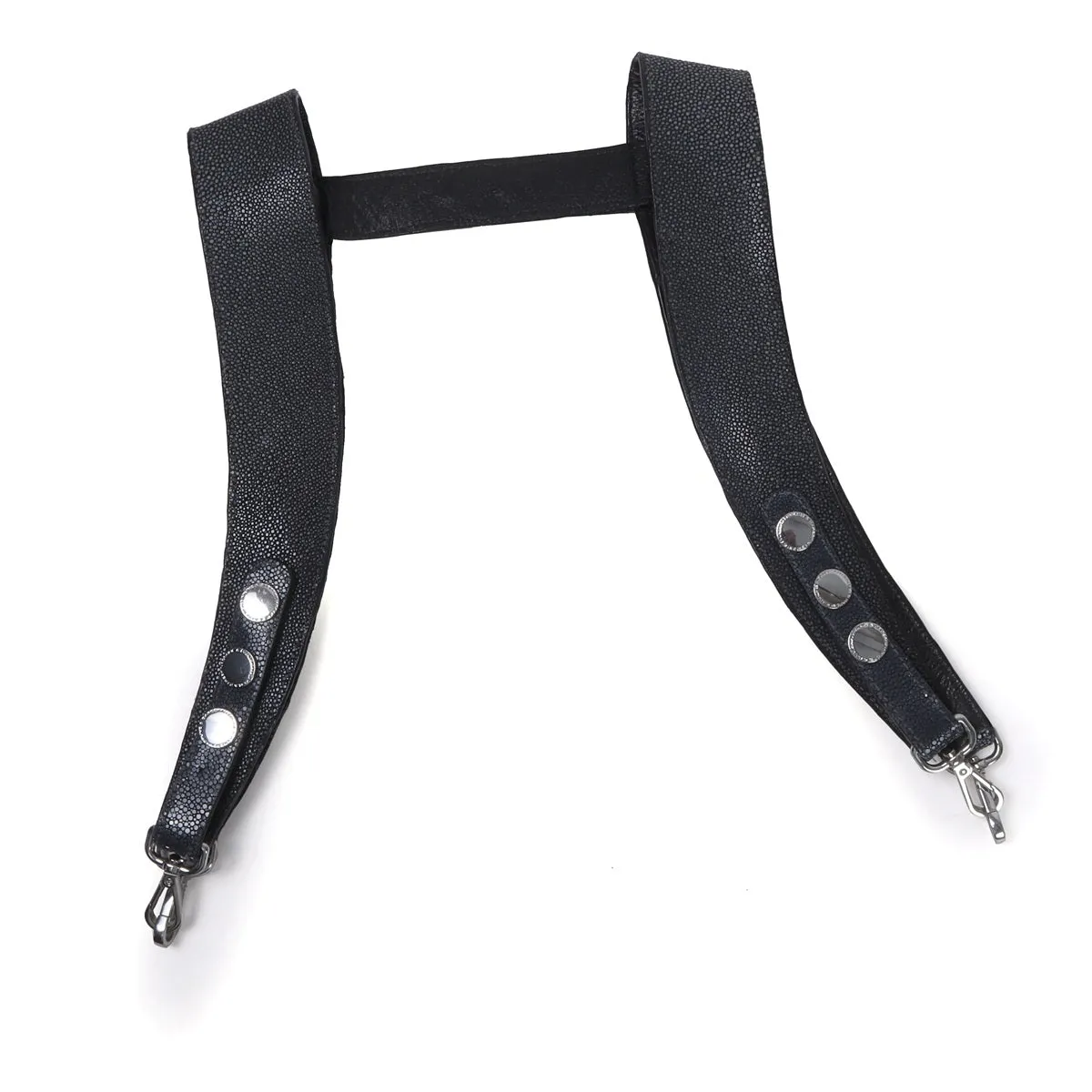 Double Shoulder Harness Side Bag in Stingray Leather