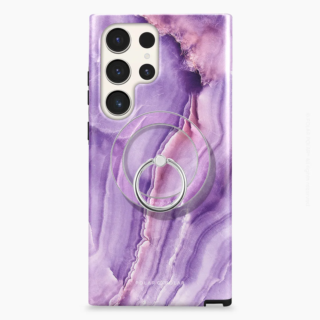 French Violet - Silver MagSafe Phone Grip and Ring Holder Stand