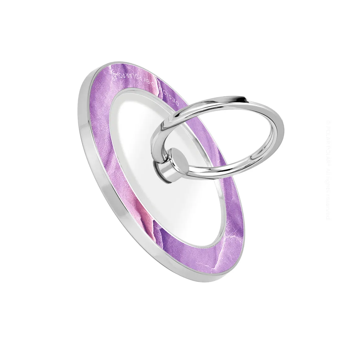 French Violet - Silver MagSafe Phone Grip and Ring Holder Stand