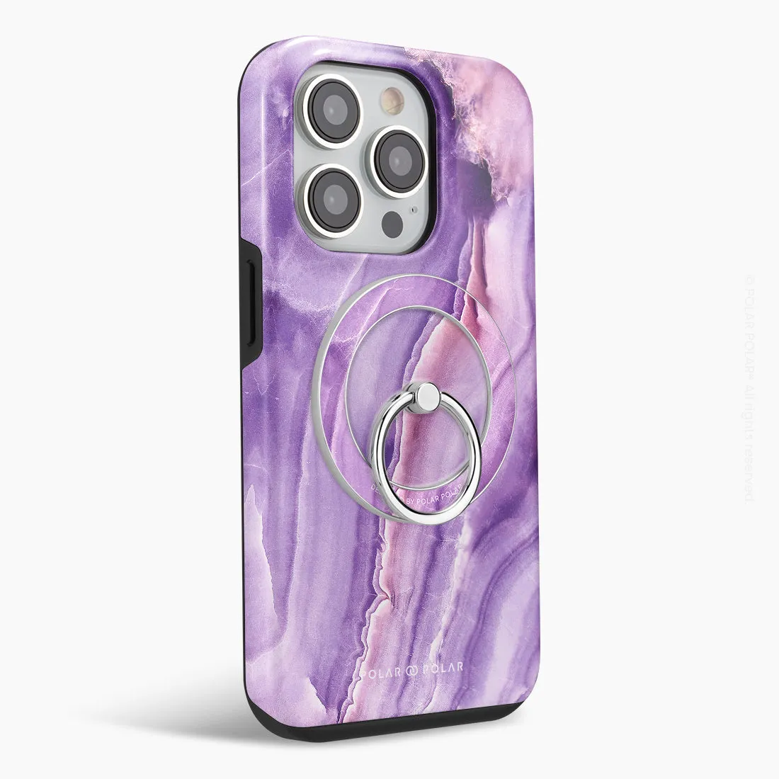 French Violet - Silver MagSafe Phone Grip and Ring Holder Stand