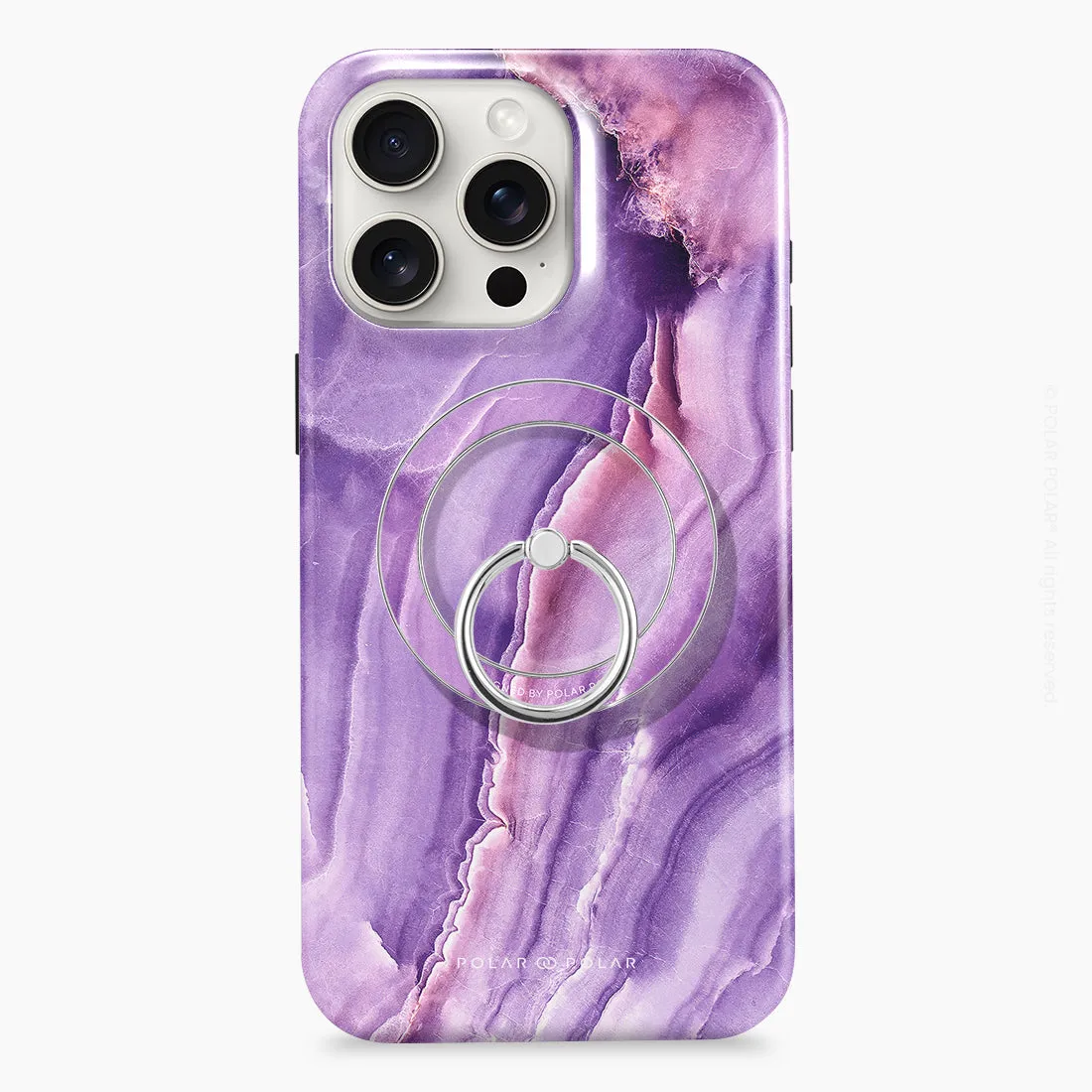 French Violet - Silver MagSafe Phone Grip and Ring Holder Stand