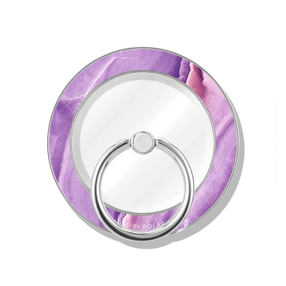 French Violet - Silver MagSafe Phone Grip and Ring Holder Stand