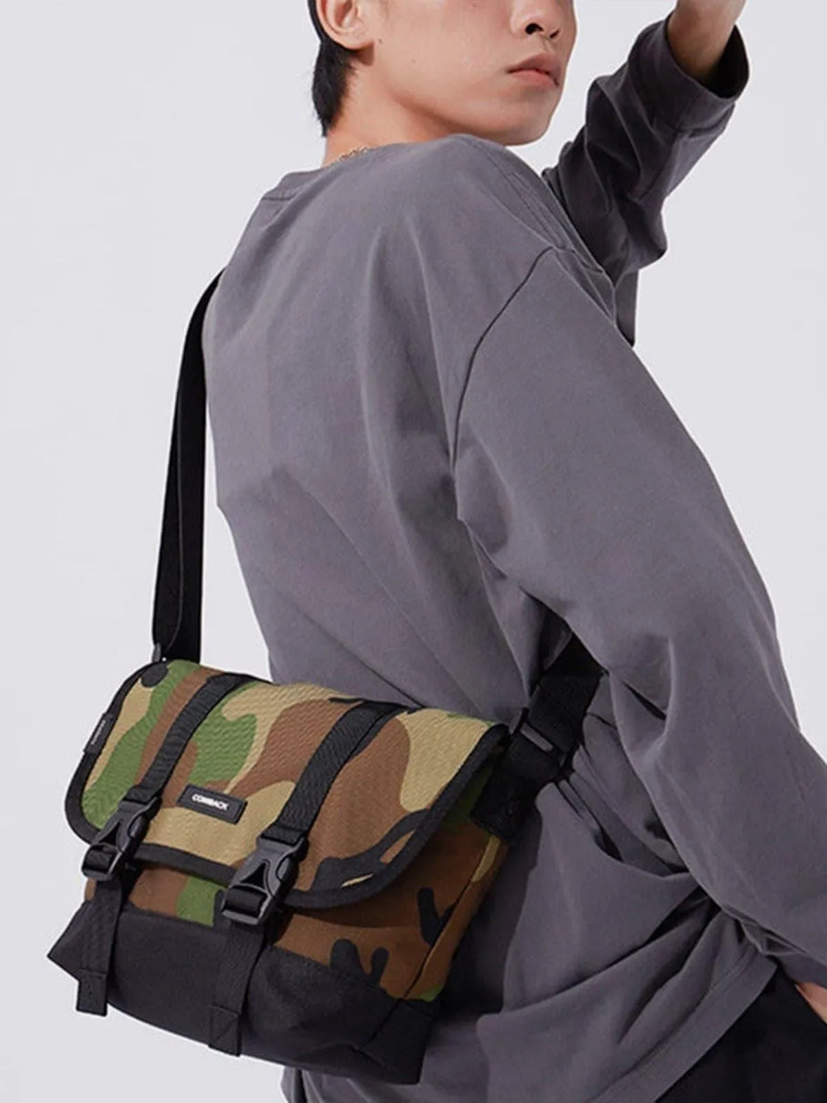 Functional Reversible Camouflage Messenger Bag