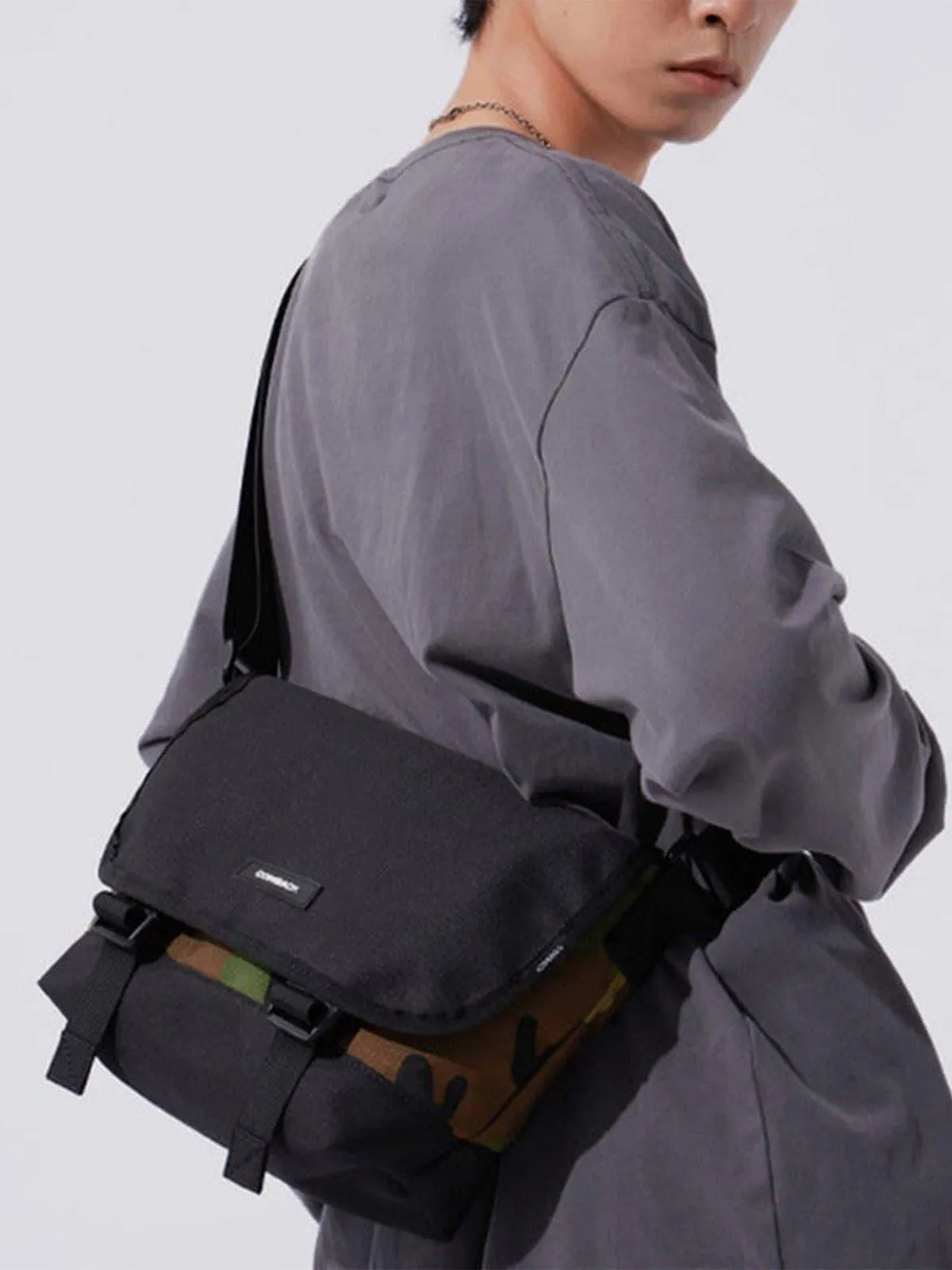 Functional Reversible Camouflage Messenger Bag