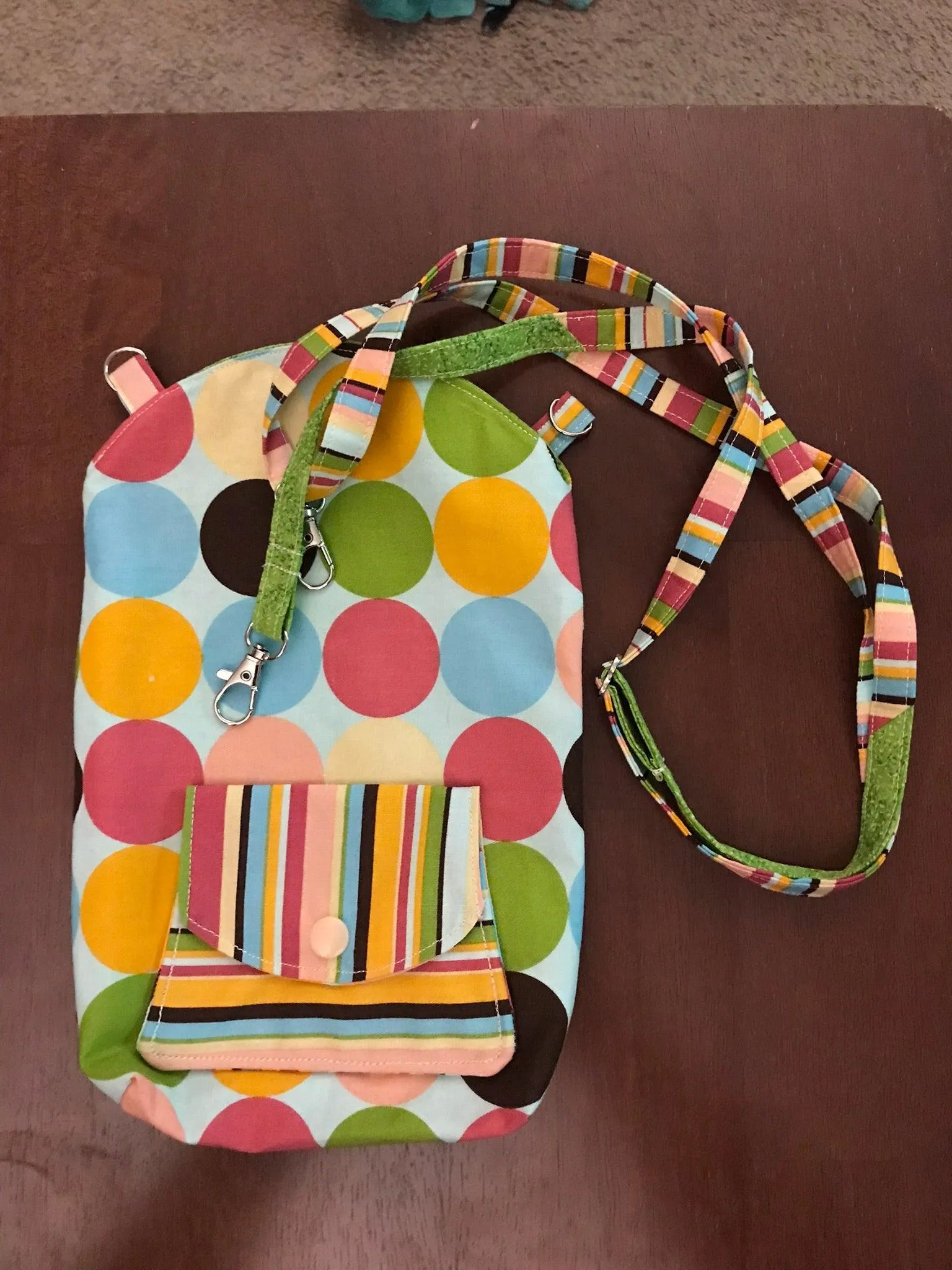 Hand-Crafted Crossbody Phone Bag with Attached Mini Wallet