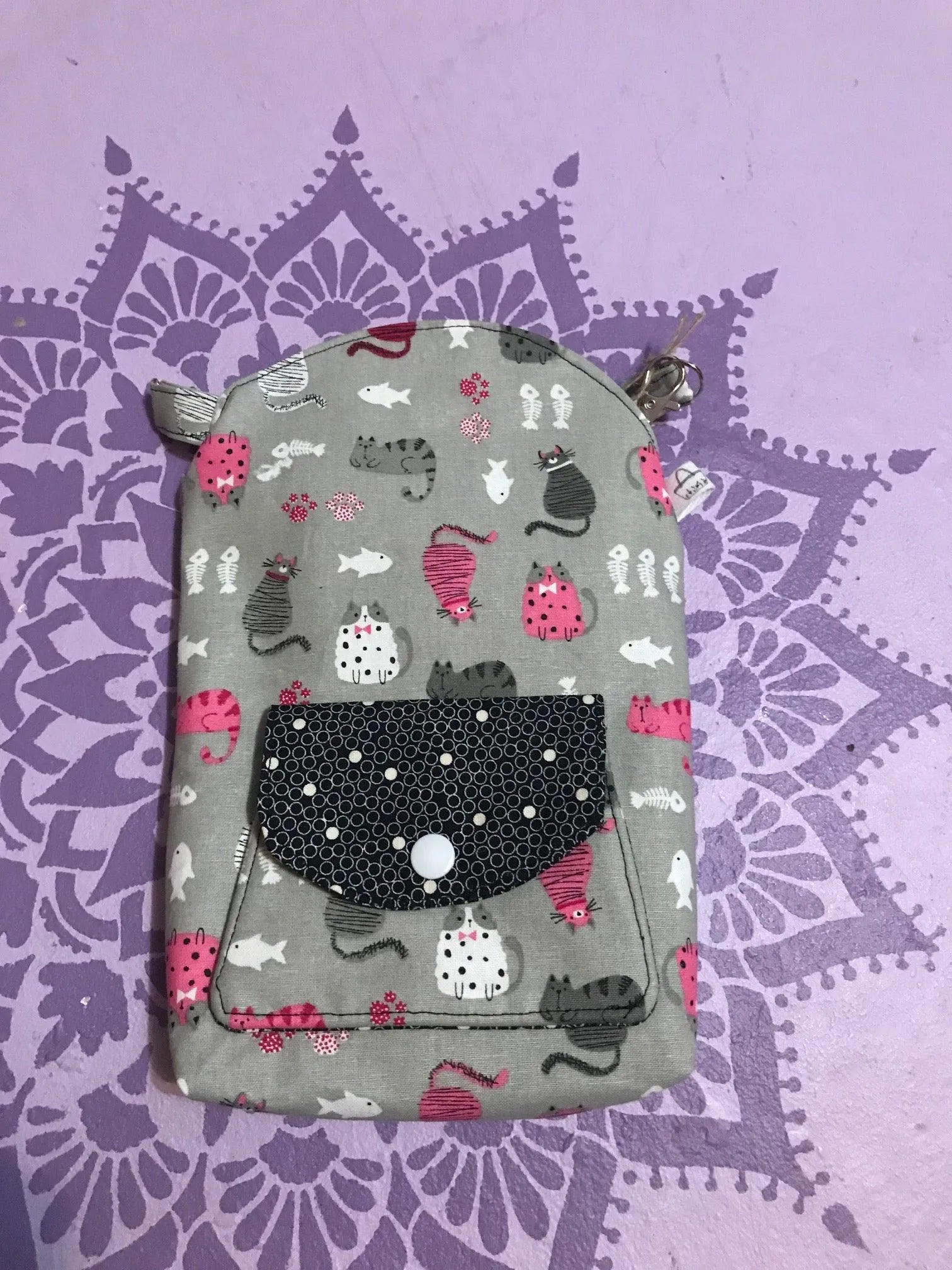 Hand-Crafted Crossbody Phone Bag with Attached Mini Wallet