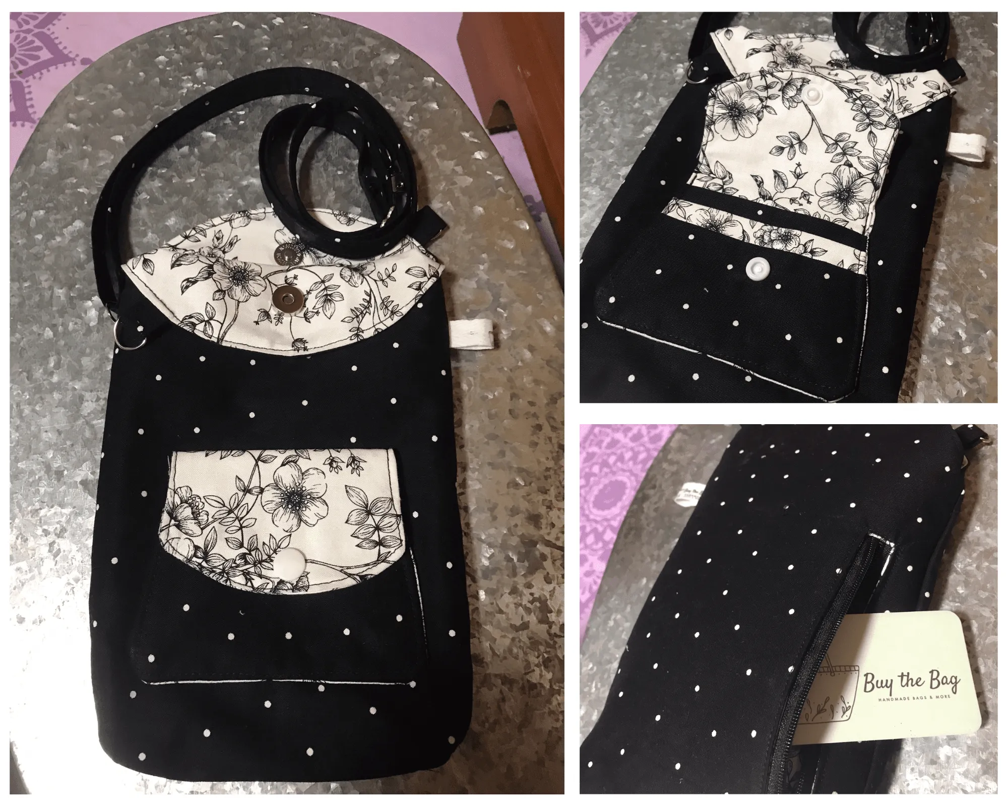 Hand-Crafted Crossbody Phone Bag with Attached Mini Wallet