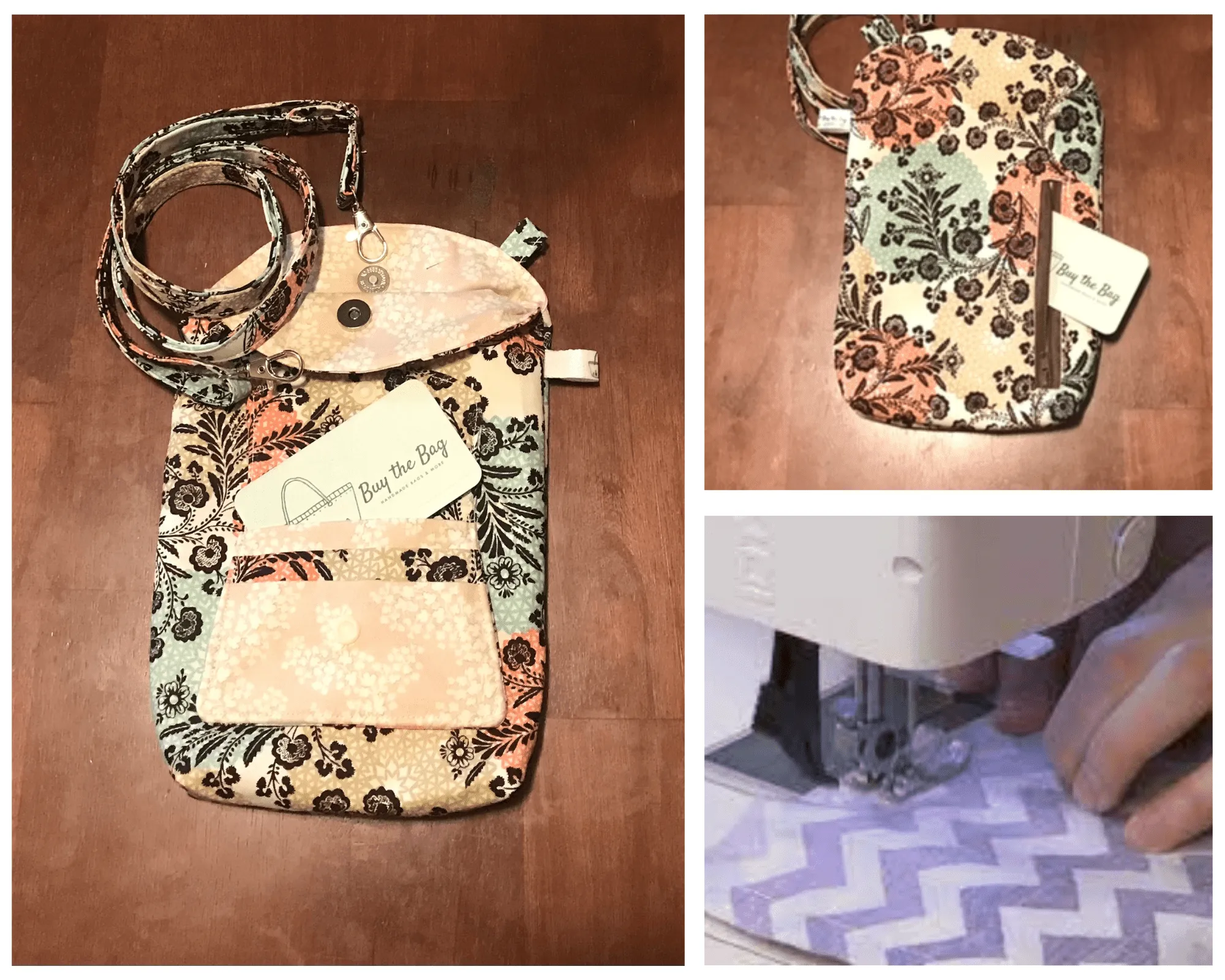Hand-Crafted Crossbody Phone Bag with Attached Mini Wallet