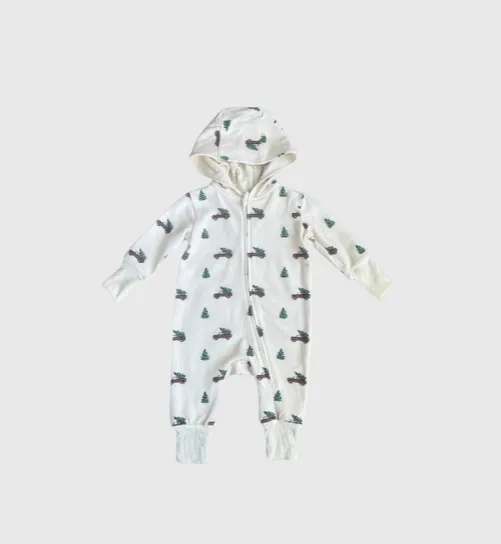 Holiday Baby Zip Romper