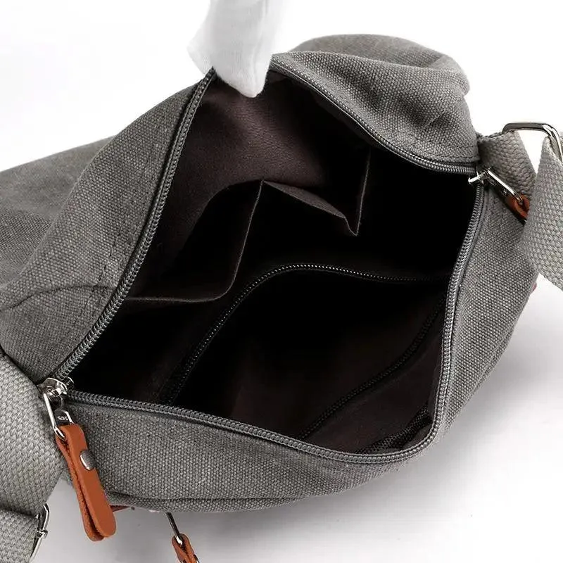 Lavish Style Canvas Crossbody Bag For Women And Girld Travel Bag Lightweighted Casual Shoulder Bag For Females