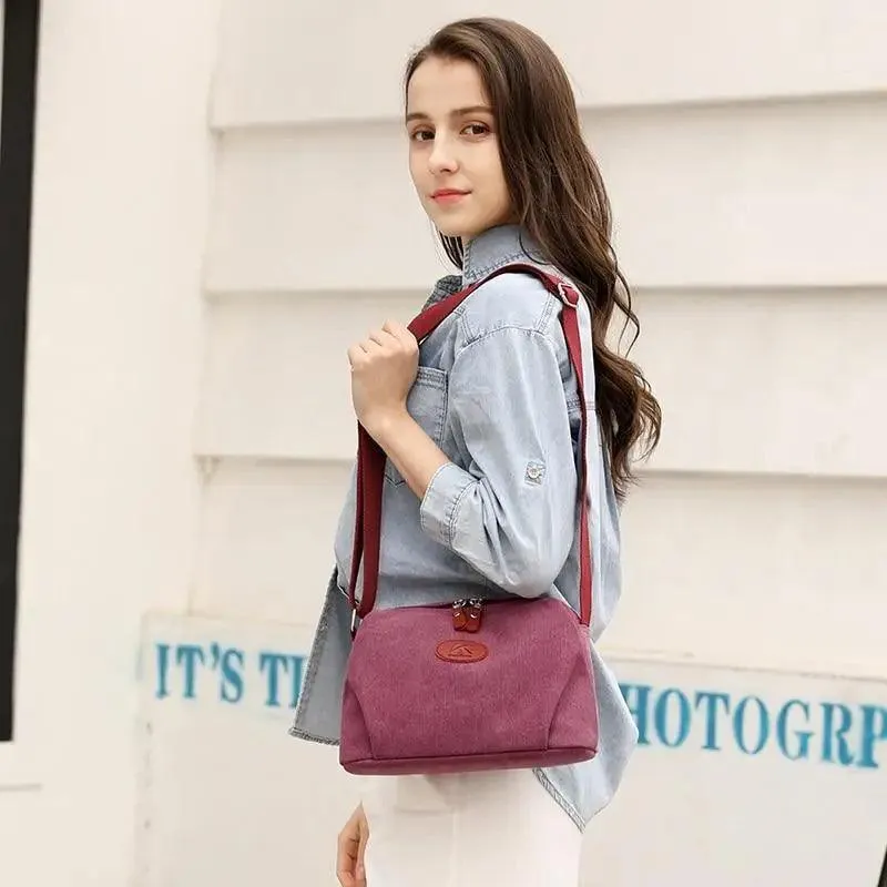 Lavish Style Canvas Crossbody Bag For Women And Girld Travel Bag Lightweighted Casual Shoulder Bag For Females