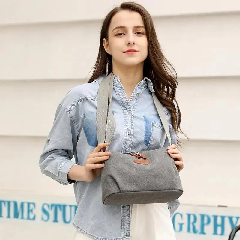 Lavish Style Canvas Crossbody Bag For Women And Girld Travel Bag Lightweighted Casual Shoulder Bag For Females
