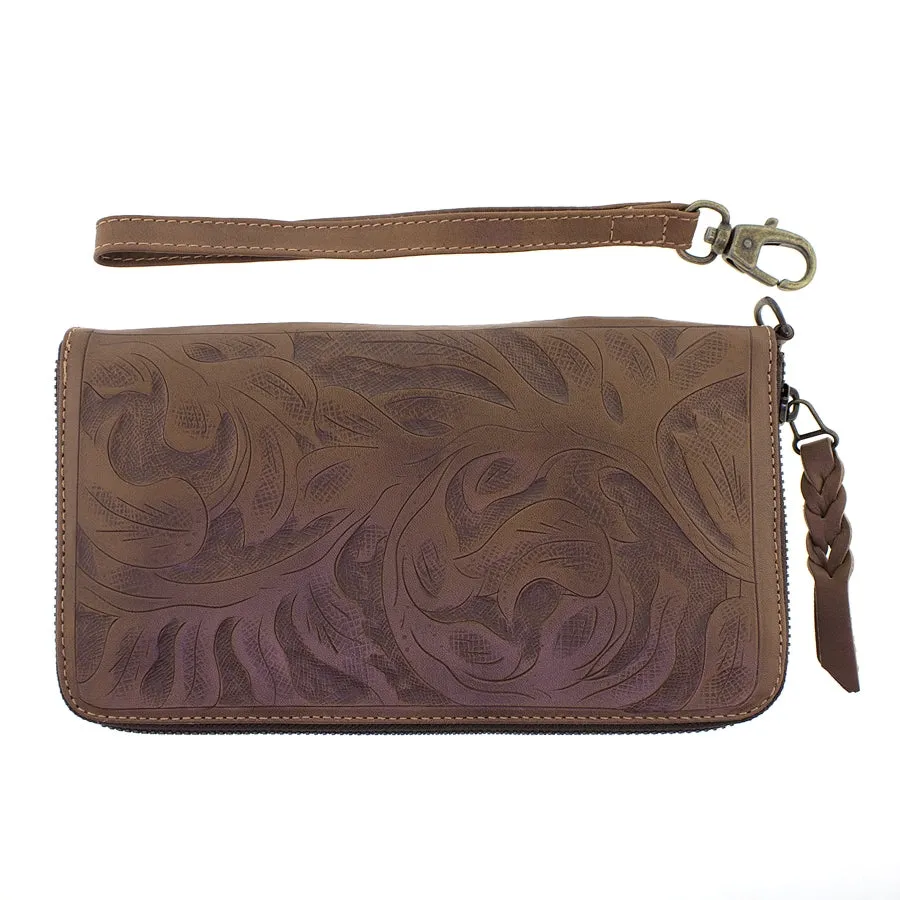 Leaders in Leather Vaquetta Natural Zip Wallet