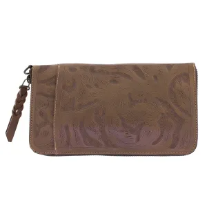 Leaders in Leather Vaquetta Natural Zip Wallet