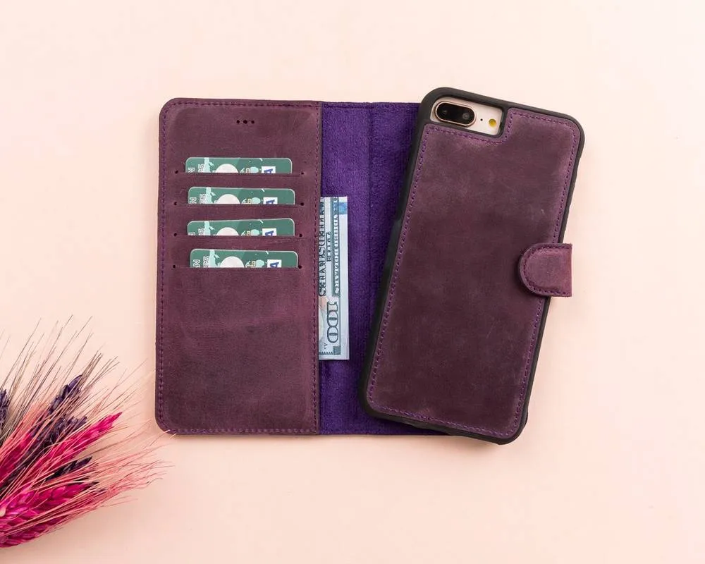 Leather Magnetic Detachable Wallet Case for iPhone 7/8