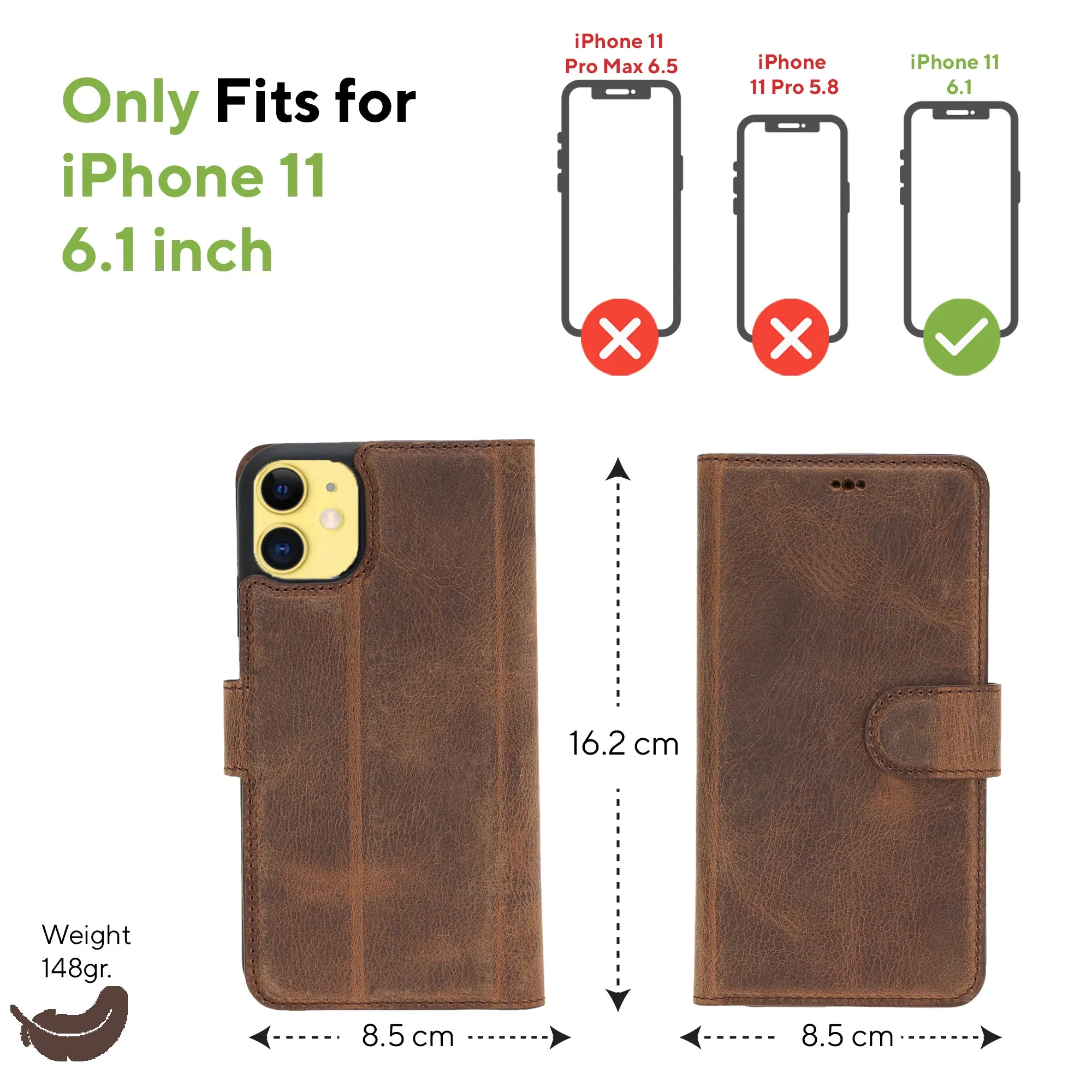 Leather Wallet Case for iPhone 11