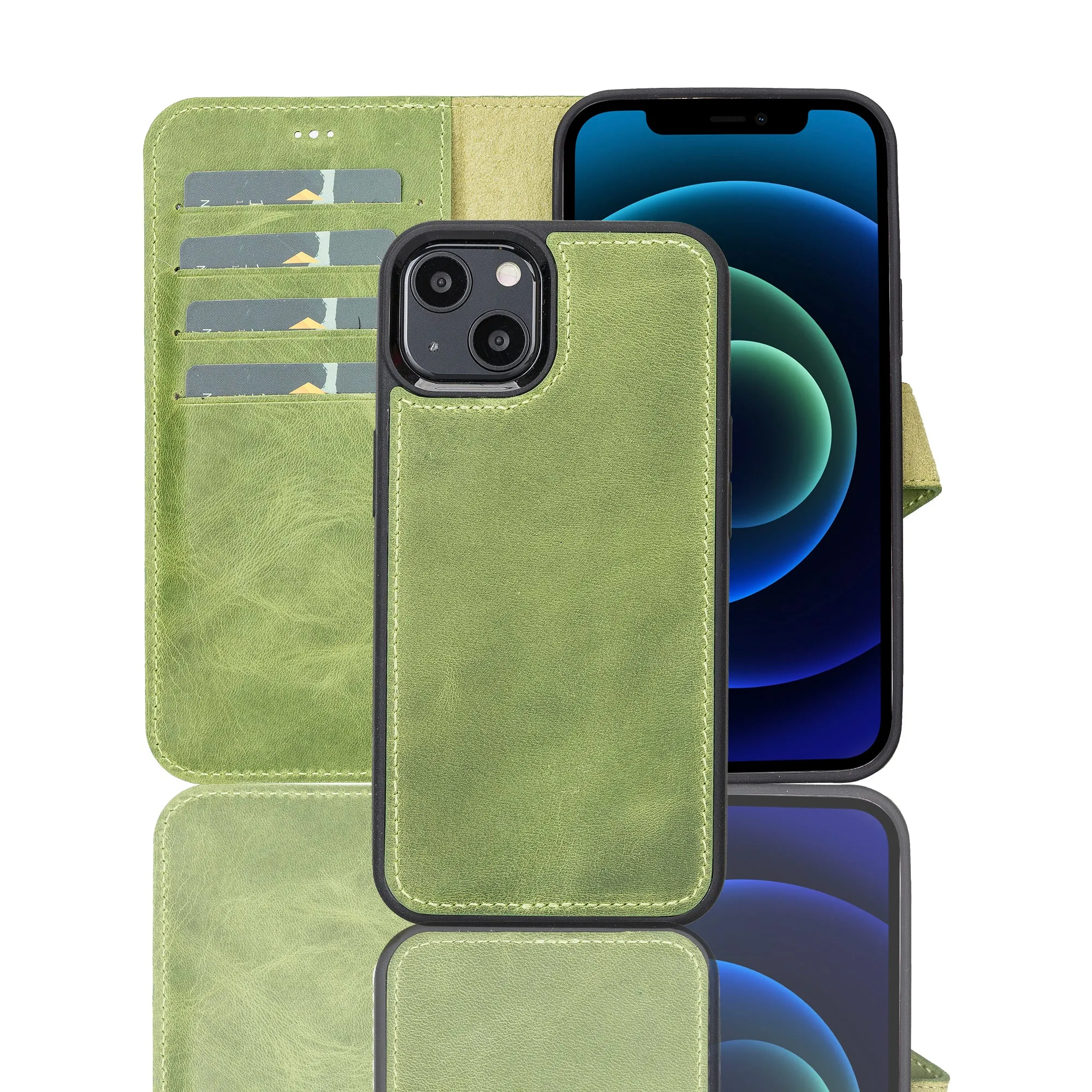 Leather Wallet Case for iPhone 13