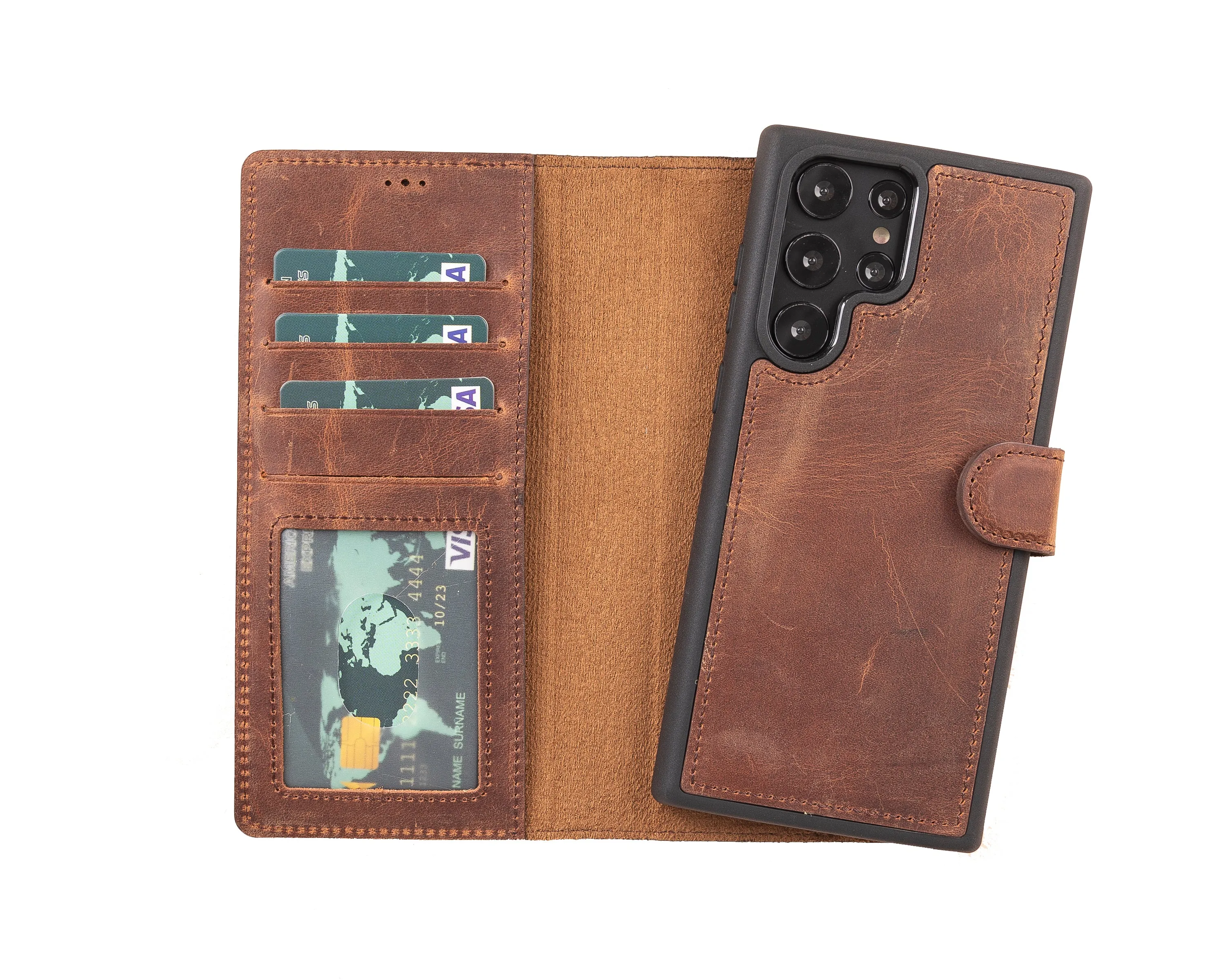 Leather Wallet Case for Samsung Galaxy S22 Ultra
