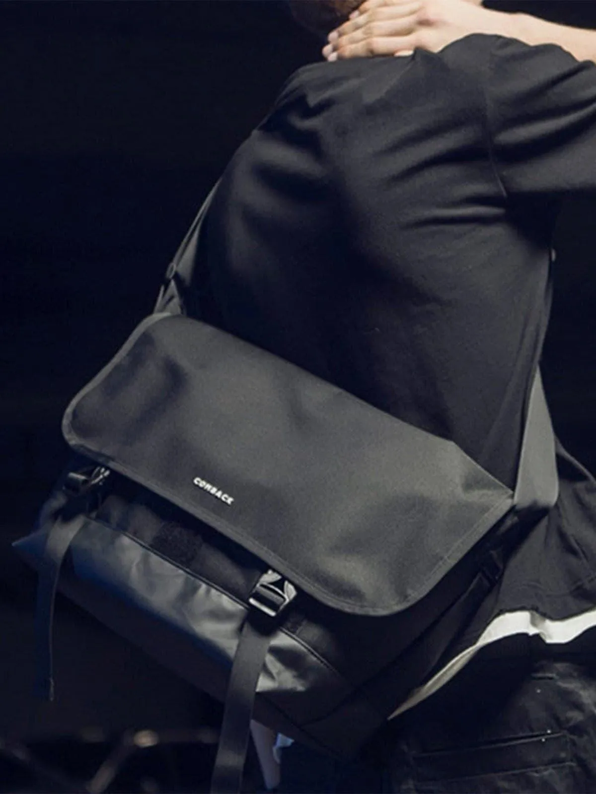 Patchwork Waterproof Buckle Messenger Bag