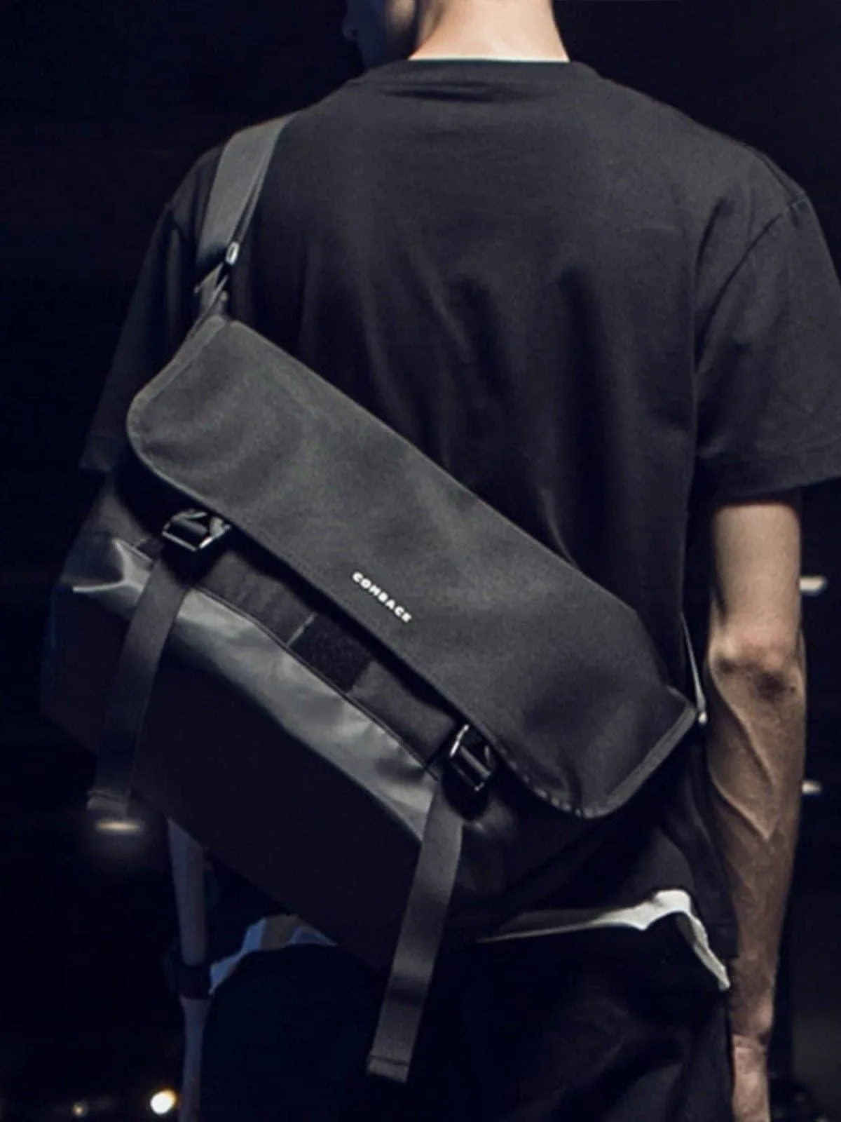 Patchwork Waterproof Buckle Messenger Bag