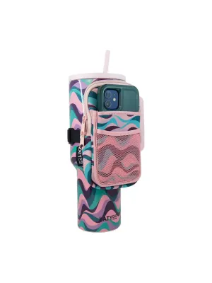 Pink Purple Green Swirl Tumbler Zipper Pouch