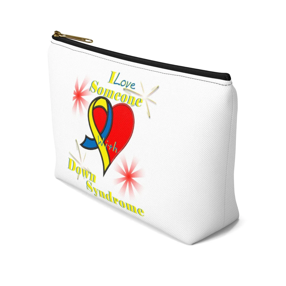 "I Love Someone with Down Syndrome" Accessory Pouch w T-bottom