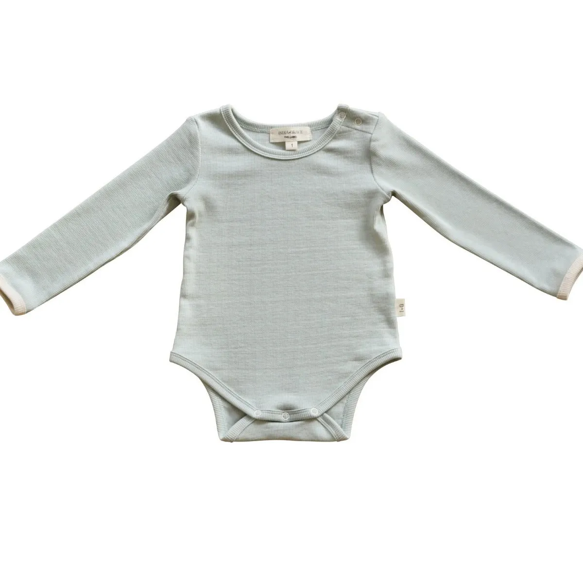 Ribbed L/Slv Bodysuit - Dusty Sage