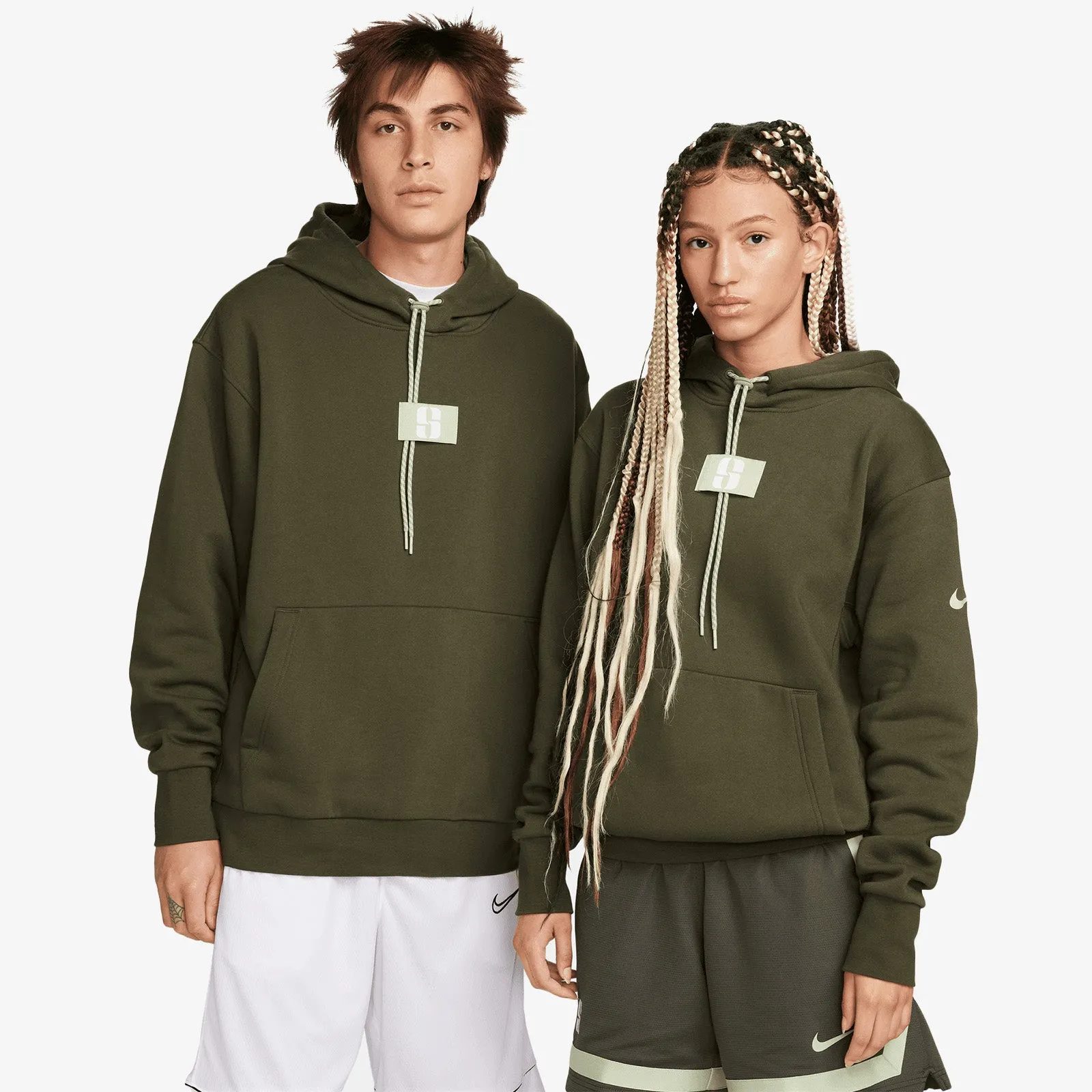 Sabrina Logo Pullover Hoodie - Khaki