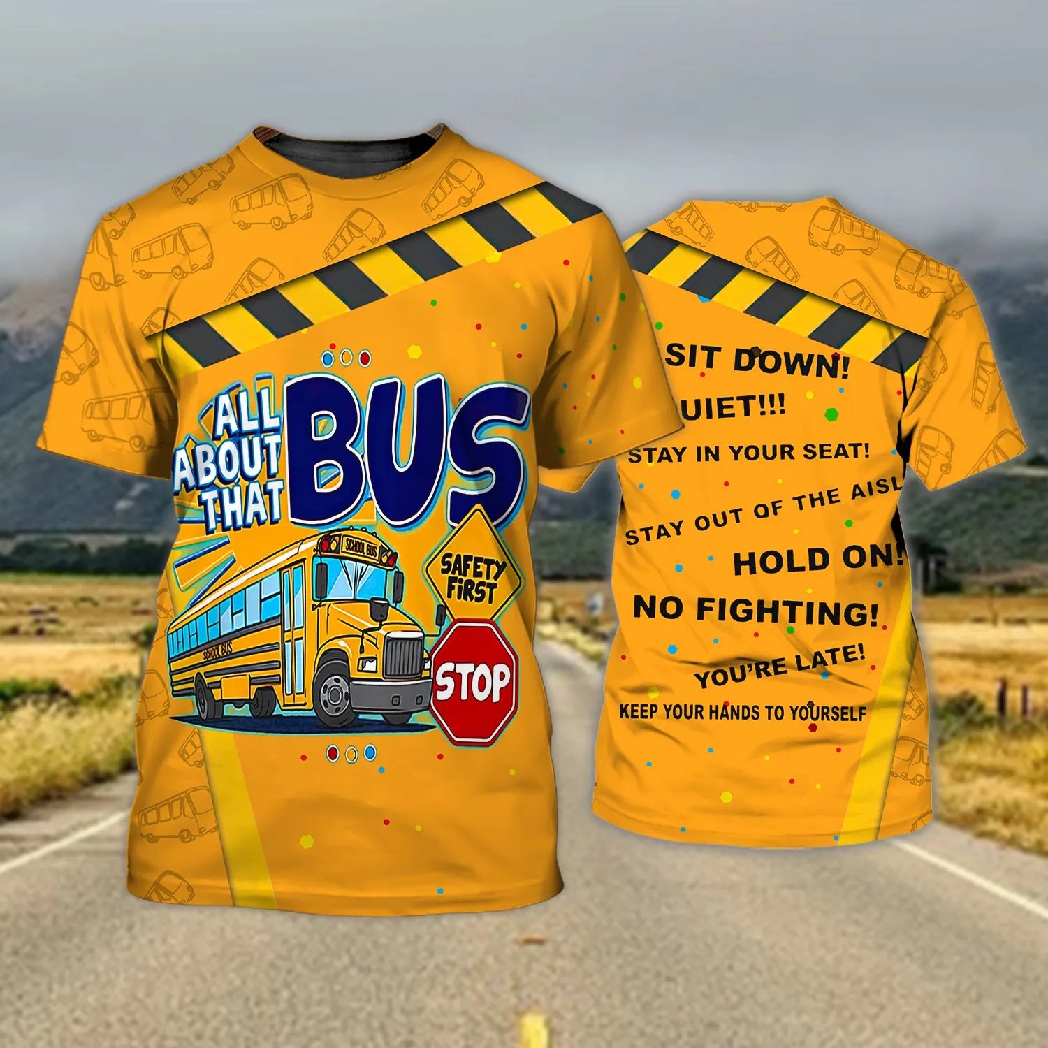 School Bus Driver 3D Full Print 01