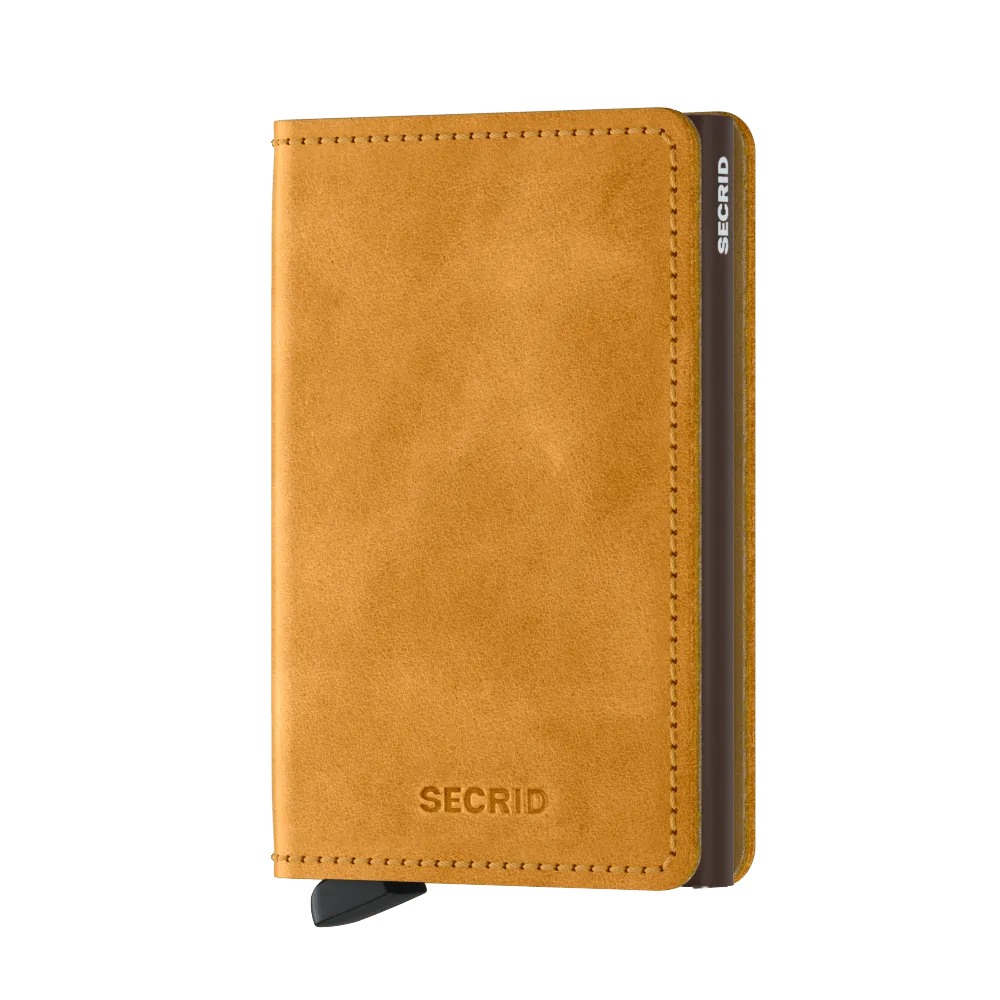 Slimwallet Vintage Ochre RFID Secure