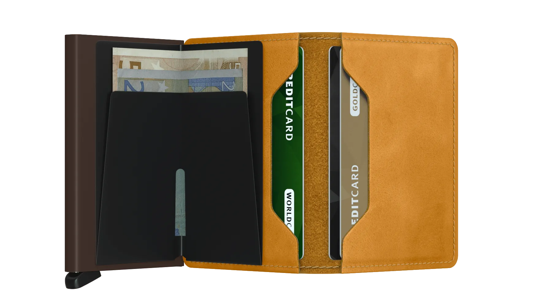 Slimwallet Vintage Ochre RFID Secure