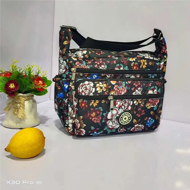 Women's Charming Durable Flower Cloth Canvas Shoulder Bags