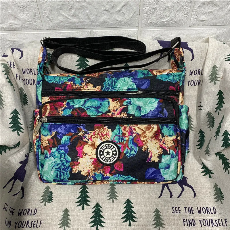 Women's Charming Durable Flower Cloth Canvas Shoulder Bags